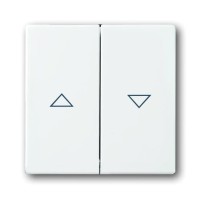 2CKA001751A3088 Клавиша для механизма выключателя жалюзи 2000/4 U и 2020/4 US, с маркировкой, серия Future/Axcent/Carat/Династия, цвет альпийский белый