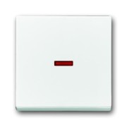 2CKA001751A3091 Клавиша для механизма 1-клавишного выключателя/переключателя/кнопки с красной линзой, серия Future/Axcent/Carat/Династия, цвет альпийский белый