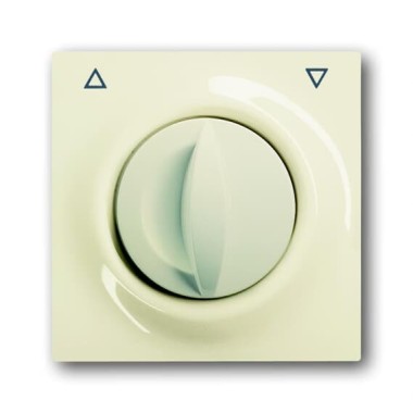 2CKA001753A0032 Плата центральная (накладка) с поворотной ручкой, с маркировкой, для механизма выключателя жалюзи 2712/2713 U и 2722/2723 U, серия impuls, цвет слоновая кость