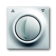 2CKA001753A0033 Плата центральная (накладка) с поворотной ручкой, с маркировкой, для механизма выключателя жалюзи 2712/2713 U и 2722/2723 U, серия impuls, цвет серебристый металлик