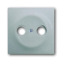 2CKA001753A0040 Накладка (центральная плата) для TV-R розетки, серия impuls, цвет серебристый металлик