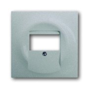 2CKA001753A0056 Плата центральная (накладка) для механизмов USB/VGA/HDMI/RCA, серия impuls, цвет серебристый металлик