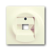 2CKA001753A0085 Плата центральная (накладка) для 1-постовой телекоммуникационной розетки 0213, 0218/11, 0220, 0221 с полем для надписи, серия impuls, цвет слонова кость