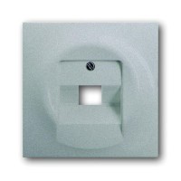 2CKA001753A0087 Плата центральная (накладка) для 1-постовой телекоммуникационной розетки 0213, 0218/11, 0220, 0221 с полем для надписи, с полем для надписи, серия impuls, цвет серебристый металлик