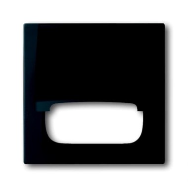 2CKA001753A0142 Плата центральная (промежуточное кольцо) с откидной крышкой для 50x50 мм телекоммуникационных вставок/механизмов AMP, Brand-Rex, Rutenbeck, BTR, Telegartner, серия impuls, цвет чёрный бархат