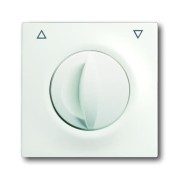 2CKA001753A0164 Плата центральная (накладка) с поворотной ручкой, с маркировкой, для механизма выключателя жалюзи 2712/2713 U и 2722/2723 U, серия impuls, цвет белый бархат