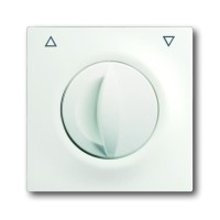 2CKA001753A0164 Плата центральная (накладка) с поворотной ручкой, с маркировкой, для механизма выключателя жалюзи 2712/2713 U и 2722/2723 U, серия impuls, цвет белый бархат