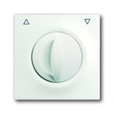 2CKA001753A0164 Плата центральная (накладка) с поворотной ручкой, с маркировкой, для механизма выключателя жалюзи 2712/2713 U и 2722/2723 U, серия impuls, цвет белый бархат