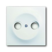 2CKA001753A0168 Накладка (центральная плата) для TV-R розетки, серия impuls, цвет белый бархат