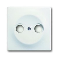 2CKA001753A0168 Накладка (центральная плата) для TV-R розетки, серия impuls, цвет белый бархат