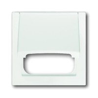 2CKA001753A0171 Плата центральная (промежуточное кольцо) с откидной крышкой для 50x50 мм телекоммуникационных вставок/механизмов AMP, Brand-Rex, Rutenbeck, BTR, Telegartner, серия impuls, цвет белый бархат