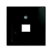 2CKA001753A0207 Плата центральная (накладка) для 1-постовой телекоммуникационной розетки 0218/11, 0220, 0221, с полем для надписи, серия Basic 55, цвет château-black