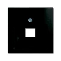 2CKA001753A0207 Плата центральная (накладка) для 1-постовой телекоммуникационной розетки 0218/11, 0220, 0221, с полем для надписи, серия Basic 55, цвет château-black