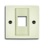 2CKA001753A0211 Плата центральная (накладка) для телекоммуникационных разъемов 0210, 0211 и 0219, без лапок, серия Basic 55, цвет слоновая кость