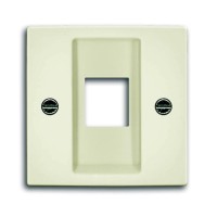 2CKA001753A0211 Плата центральная (накладка) для телекоммуникационных разъемов 0210, 0211 и 0219, без лапок, серия Basic 55, цвет слоновая кость