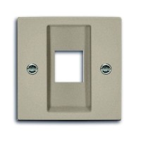 2CKA001753A0212 Плата центральная (накладка) для телекоммуникационных разъемов 0210, 0211 и 0219, без лапок, серия Basic 55, цвет шампань