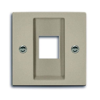 2CKA001753A0212 Плата центральная (накладка) для телекоммуникационных разъемов 0210, 0211 и 0219, без лапок, серия Basic 55, цвет шампань