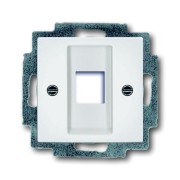 2CKA001753A0213 Плата центральная (накладка) для телекоммуникационных разъемов 0210, 0211 и 0219, без лапок, серия Basic 55, цвет альпийский белый