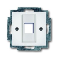 2CKA001753A0213 Плата центральная (накладка) для телекоммуникационных разъемов 0210, 0211 и 0219, без лапок, серия Basic 55, цвет альпийский белый