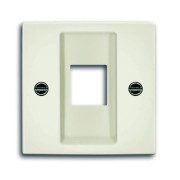 2CKA001753A0215 Плата центральная (накладка) для телекоммуникационных разъемов 0210, 0211 и 0219, без лапок, серия Basic 55, цвет chalet-white