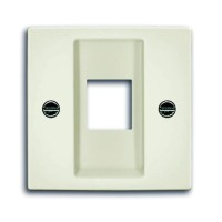 2CKA001753A0215 Плата центральная (накладка) для телекоммуникационных разъемов 0210, 0211 и 0219, без лапок, серия Basic 55, цвет chalet-white