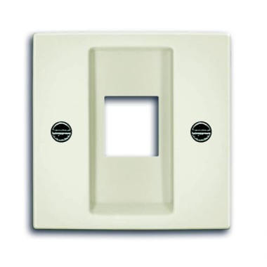 2CKA001753A0215 Плата центральная (накладка) для телекоммуникационных разъемов 0210, 0211 и 0219, без лапок, серия Basic 55, цвет chalet-white