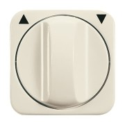 2CKA001753A0599 Плата центральная (накладка) с поворотной ручкой, с маркировкой, для механизма выключателя жалюзи 2712/2713 U и 2722/2723 U, серия Busch-Duro 2000 SI, цвет слоновая кость