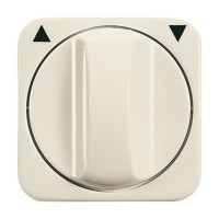 2CKA001753A0599 Плата центральная (накладка) с поворотной ручкой, с маркировкой, для механизма выключателя жалюзи 2712/2713 U и 2722/2723 U, серия Busch-Duro 2000 SI, цвет слоновая кость