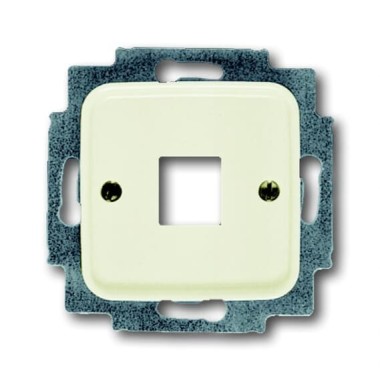 2CKA001753A3825 Плата центральная (накладка) для телекоммуникационных разъемов 0210, 0211 и 0219, без лапок, серия Busch-Duro 2000 SI, цвет слоновая кость