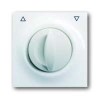 2CKA001753A4864 Плата центральная с поворотной ручкой, с маркировкой, для механизма выключателя жалюзи 2712/2713 U и 2722/2723 U, серия impuls, цвет альпийский белый