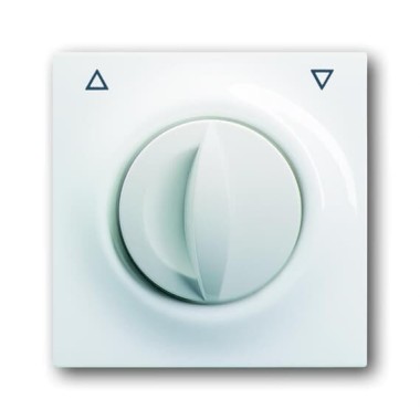 2CKA001753A4864 Плата центральная с поворотной ручкой, с маркировкой, для механизма выключателя жалюзи 2712/2713 U и 2722/2723 U, серия impuls, цвет альпийский белый