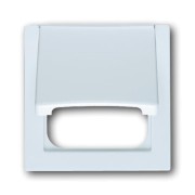 2CKA001753A4997 Плата центральная (промежуточное кольцо) с откидной крышкой для 50x50 мм телекоммуникационных вставок/механизмов AMP, Brand-Rex, Rutenbeck, BTR, Telegartner, серия impuls, цвет альпийский белый