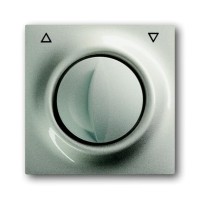 2CKA001753A5341 Плата центральная с поворотной ручкой, с маркировкой, для механизма выключателя жалюзи 2712/2713 U и 2722/2723 U, серия impuls, цвет шампань-металлик