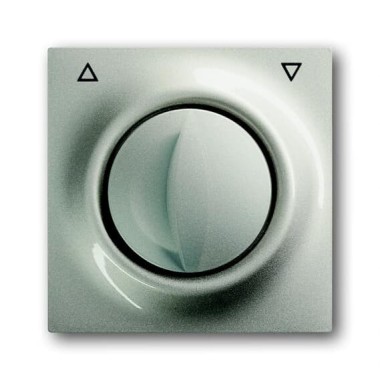 2CKA001753A5341 Плата центральная с поворотной ручкой, с маркировкой, для механизма выключателя жалюзи 2712/2713 U и 2722/2723 U, серия impuls, цвет шампань-металлик