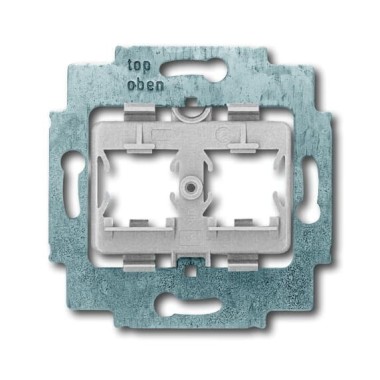 2CKA001753A8057 Суппорт для 2-х разъёмов Panduit TX6 10 Gig Shielded Jack Module,   с серым цоколем, без монтажных лапок