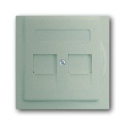 2CKA001753A8691 Плата центральная (накладка) для коммуникационных розеток с суппортами 1810, 1812, 1814, 1816 и 1818, с полем для надписи, серия impuls, цвет шампань-металлик