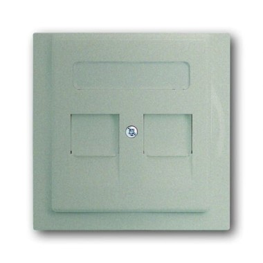 2CKA001753A8691 Плата центральная (накладка) для коммуникационных розеток с суппортами 1810, 1812, 1814, 1816 и 1818, с полем для надписи, серия impuls, цвет шампань-металлик