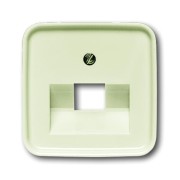 2CKA001753A8949 Плата центральная (накладка) для 1-постовой телекоммуникационной розетки 0213, 0218/11, 0220, 0221 с полем для надписи, серия Busch-Duro 2000 SI, цвет слоновая кость