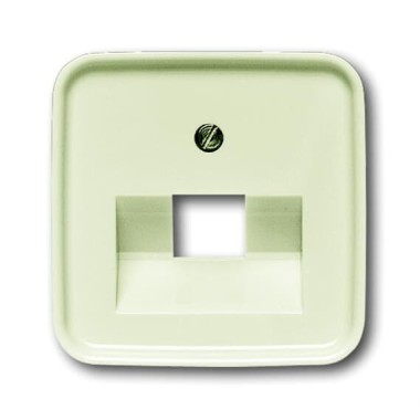 2CKA001753A8949 Плата центральная (накладка) для 1-постовой телекоммуникационной розетки 0213, 0218/11, 0220, 0221 с полем для надписи, серия Busch-Duro 2000 SI, цвет слоновая кость