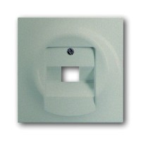 2CKA001753A8998 Плата центральная (накладка) для 1-постовой телекоммуникационной розетки 0213, 0218/11, 0220, 0221 с полем для надписи, серия impuls, цвет шампань-металлик