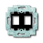 2CKA001753A9973 Суппорт для 2-х разъёмов Ackermann, AMP / tyco Electronics (серии SlimLine), Brand-Rex, с чёрным цоколем, без монтажных лапок