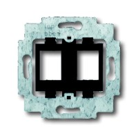 2CKA001753A9973 Суппорт для 2-х разъёмов Ackermann, AMP / tyco Electronics (серии SlimLine), Brand-Rex, с чёрным цоколем, без монтажных лапок