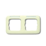 2CKA001754A2213 Рамка 2-постовая, горизонтальная, с полем для надписи, серия Busch-Duro 2000 SI, цвет слоновая кость