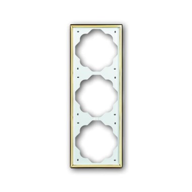 2CKA001754A3591 Рамка 3-постовая, серия impuls, цвет золото