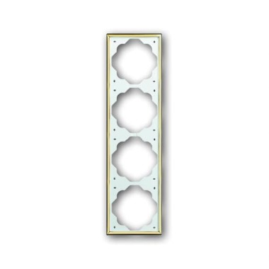 2CKA001754A3641 Рамка 4-постовая, серия impuls, цвет золото