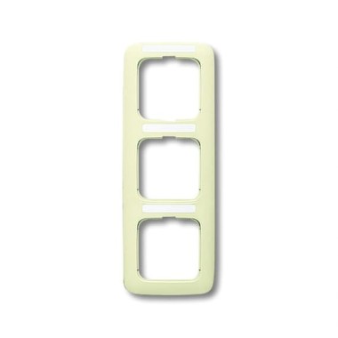 2CKA001754A3708 Рамка 3-постовая, вертикальная, с полем для надписи, серия Busch-Duro 2000 SI, цвет слоновая кость