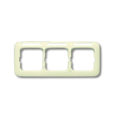 2CKA001754A3716 Рамка 3-постовая, горизонтальная, с полем для надписи, серия Busch-Duro 2000 SI, цвет слоновая кость