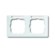 2CKA001754A4060 Рамка 2-постовая, горизонтальная, с полем для надписи, серия Reflex SI linear, цвет альпийский белый