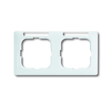 2CKA001754A4060 Рамка 2-постовая, горизонтальная, с полем для надписи, серия Reflex SI linear, цвет альпийский белый