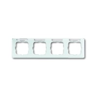 2CKA001754A4064 Рамка 4-постовая, горизонтальная, с полем для надписи, серия Reflex SI linear, цвет альпийский белый